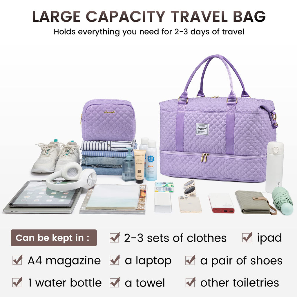 LOVEVOOK All-in-One Duffle: Travel & Gym Ready - Luggage Travel Bags by Handbags Specialist Headquarter | Available at Handbags Specialist Headquarter