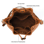 AFKOMST Chic Leather Bucket & Crossbody Bag Set -  by Handbags Specialist Headquarter | Available at Handbags Specialist Headquarter