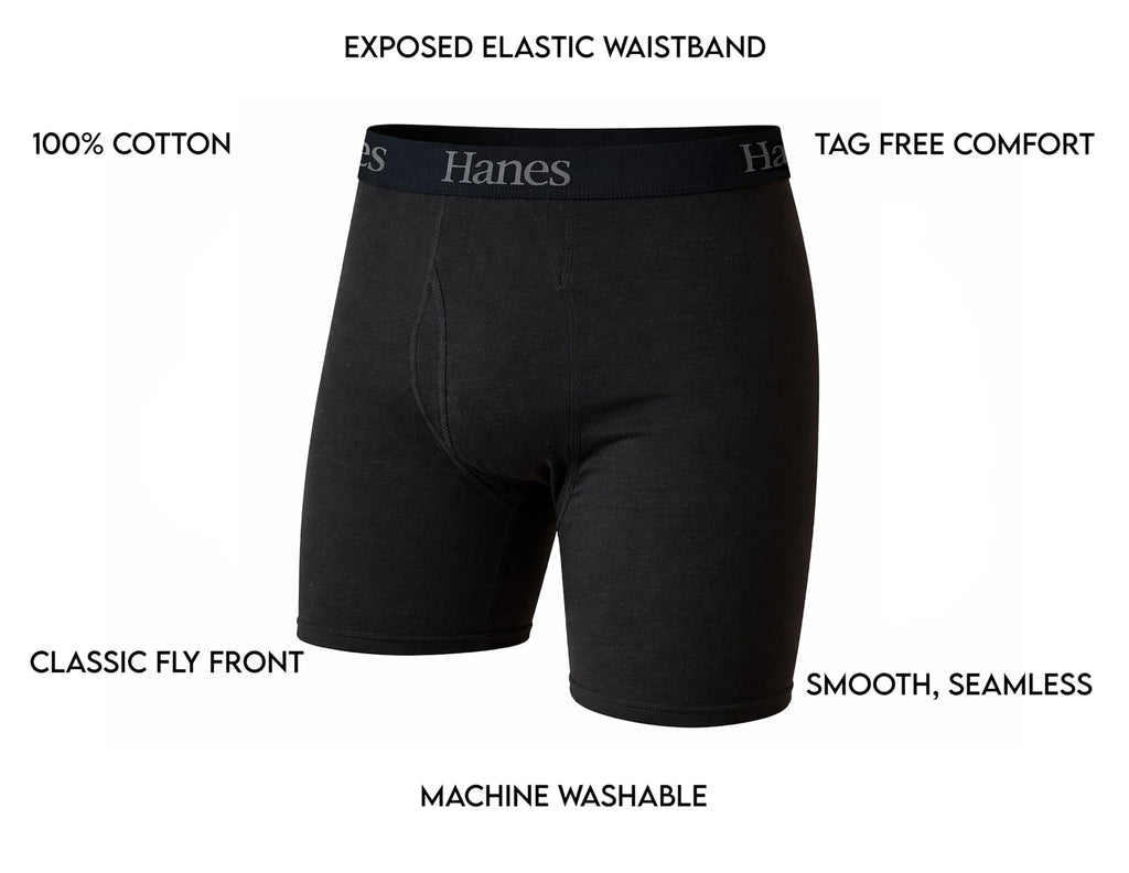 Hanes Men's Boxer Briefs Pack - Cool & Breathable