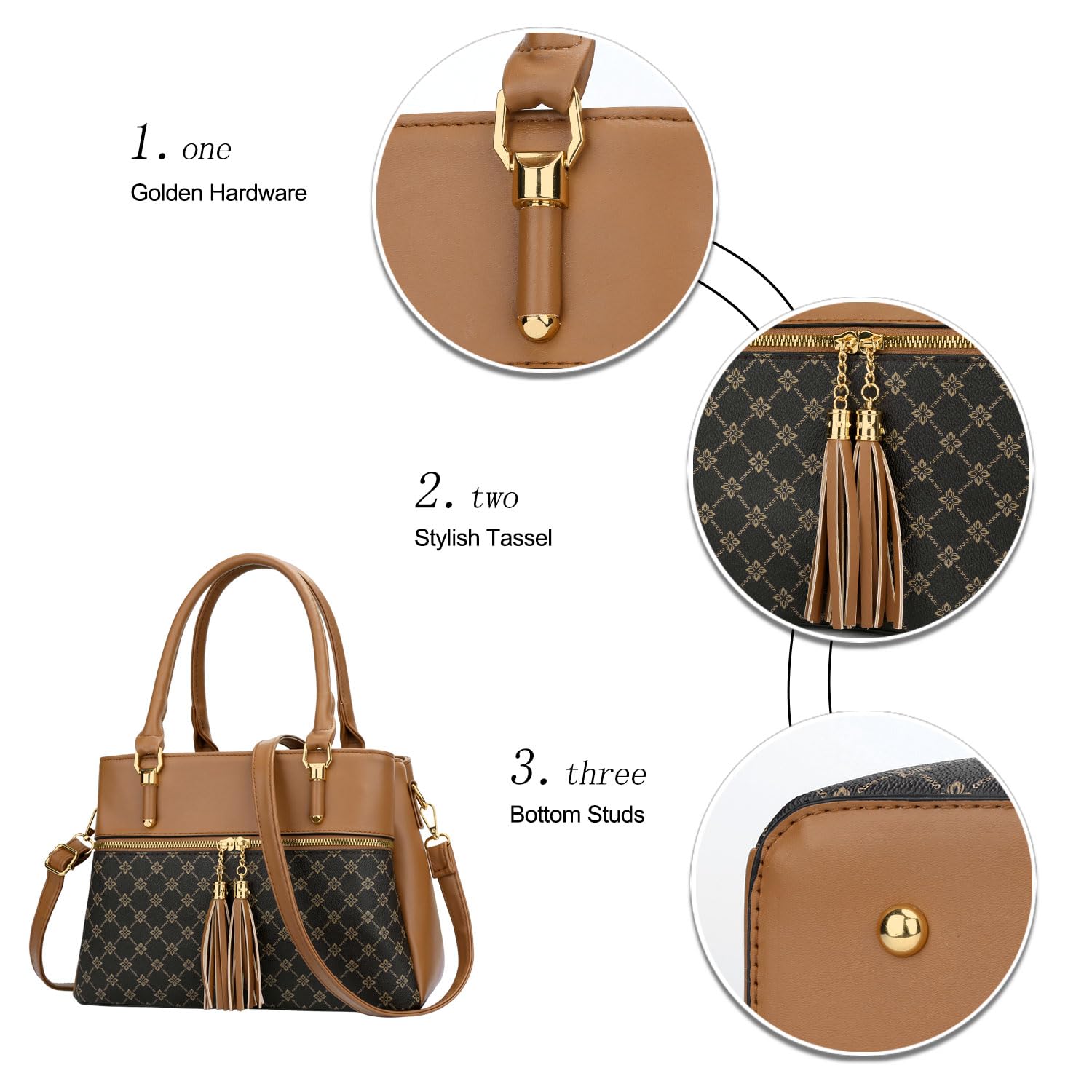 Luxe Leather Satchel & Crossbody Bags -  by Handbags Specialist Headquarter | Available at Handbags Specialist Headquarter