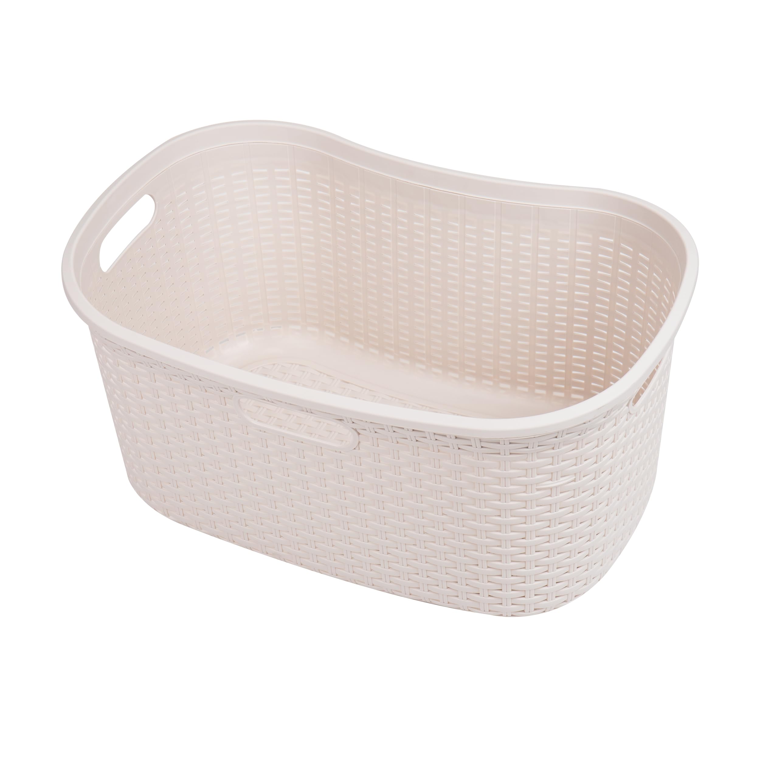 Ivory Wicker Mind Reader 40L Laundry Basket - Laundry Baskets by Handbags Specialist Headquarter | Available at Handbags Specialist Headquarter