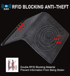 HerriaT RFID Leather Passport Wallet - Gray -  by Handbags Specialist Headquarter | Available at Handbags Specialist Headquarter