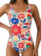 Aleumdr Womens Color Block One Piece Swimsuit