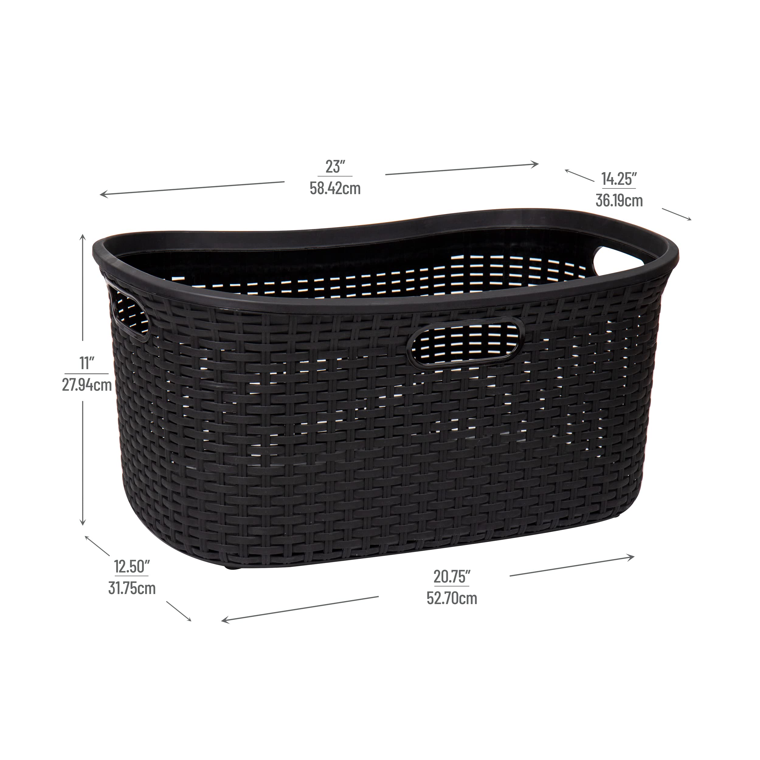 Ivory Wicker Mind Reader 40L Laundry Basket - Laundry Baskets by Handbags Specialist Headquarter | Available at Handbags Specialist Headquarter