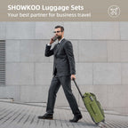 SHOWKOO Armygreen 3-Piece Expandable Luggage Set - Luggage Travel Bags by Handbags Specialist Headquarter | Available at Handbags Specialist Headquarter