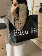 BETTER LIFE PU Leather Tote Bag - Tote Bag by Trendsi | Available at Handbags Specialist Headquarter