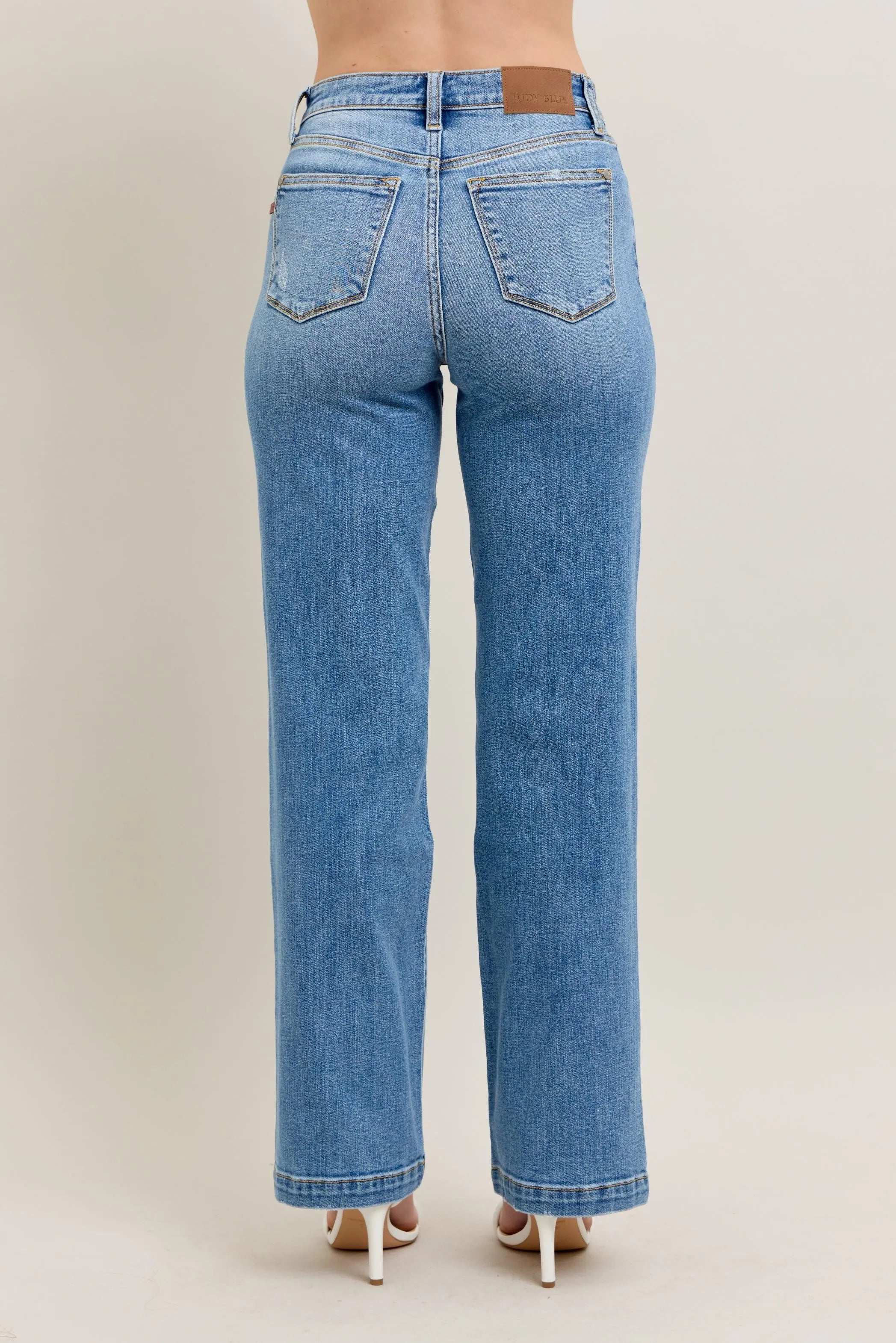 Judy Blue Full Size High Waist Straight Jeans Plus Size - Women / Jeans & Denim by Trendsi | Available at Handbags Specialist Headquarter
