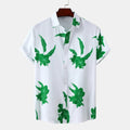 Men's Plus Size Leaf Print Short Sleeve Casual Shirt - Men's Shirts by Trendsi | Available at Handbags Specialist Headquarter