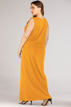 Plus Size Scoop Neck Maxi Tank Dress - Dresses by Trendsi | Available at Handbags Specialist Headquarter