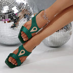 Open Toe Block Heels Sandals - Women Sandals by Trendsi | Available at Handbags Specialist Headquarter