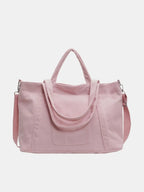 Corduroy Solid Large Tote Bag - Tote Bag by Trendsi | Available at Handbags Specialist Headquarter