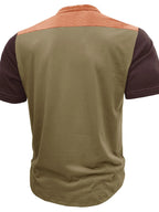 Men's Plus Size Color Block Short Sleeve Polo Shirt - Men's Polo shirt by Trendsi | Available at Handbags Specialist Headquarter