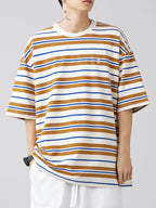 Men's Plus Size Basic style Round Neck Striped T-Shirt - Men's T-Shirt by Trendsi | Available at Handbags Specialist Headquarter