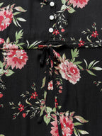 Plus Size Floral Flare Sleeve Dress - Dresses by Trendsi | Available at Handbags Specialist Headquarter