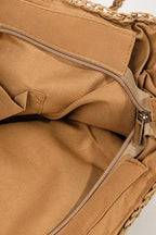 Fame Square Braided Pattern Tote Bag - Tote Bag by Trendsi | Available at Handbags Specialist Headquarter