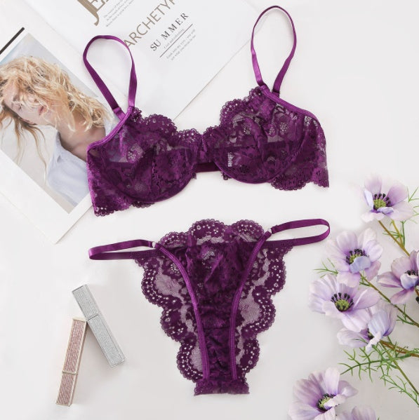 VelvaLace Underwire Lingerie Set
