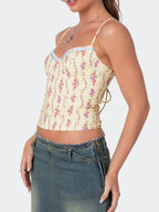 Floral Print Sweetheart Neck Cami - Tops by Trendsi | Available at Handbags Specialist Headquarter