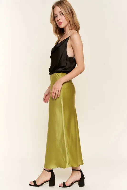 And The Why Satin Midi Skirt - Skirts by Trendsi | Available at Handbags Specialist Headquarter
