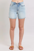 Judy Blue Full Size 2 Button Denim Shorts with Pockets Plus Size - Women / Jeans & Denim by Trendsi | Available at Handbags Specialist Headquarter