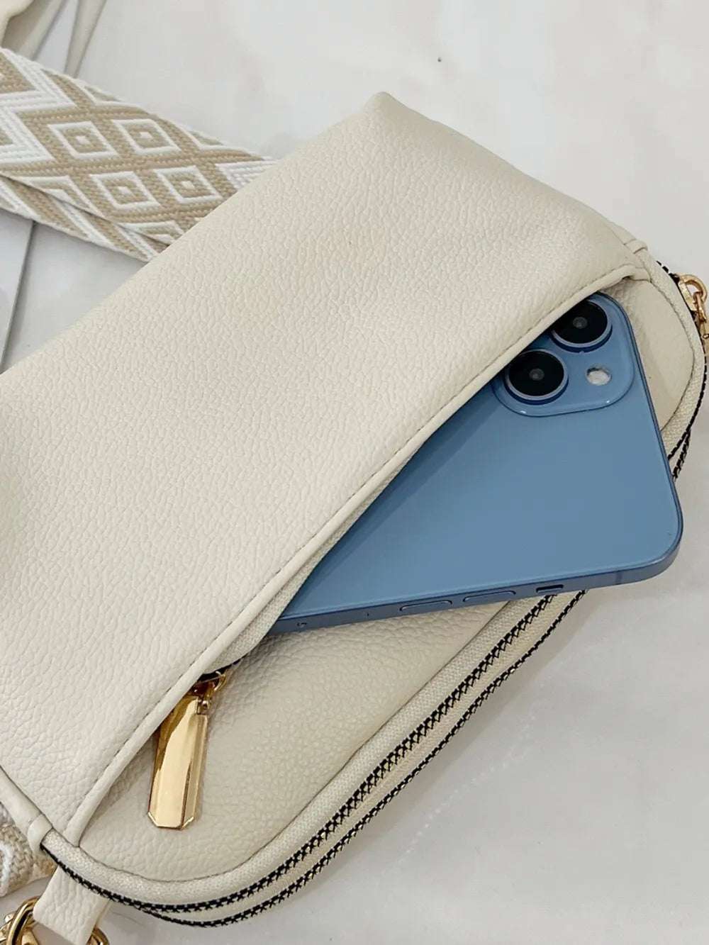 PU Leather Single Strap Crossbody Bag - Crossbody Bag by Trendsi | Available at Handbags Specialist Headquarter