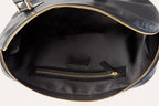 Genuine Pebble Leather Handbag - Elegant Black Tote