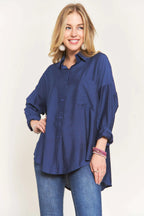 ADORA Button Down Linen Shirt - Women's Down Shirt Tops by Trendsi | Available at Handbags Specialist Headquarter