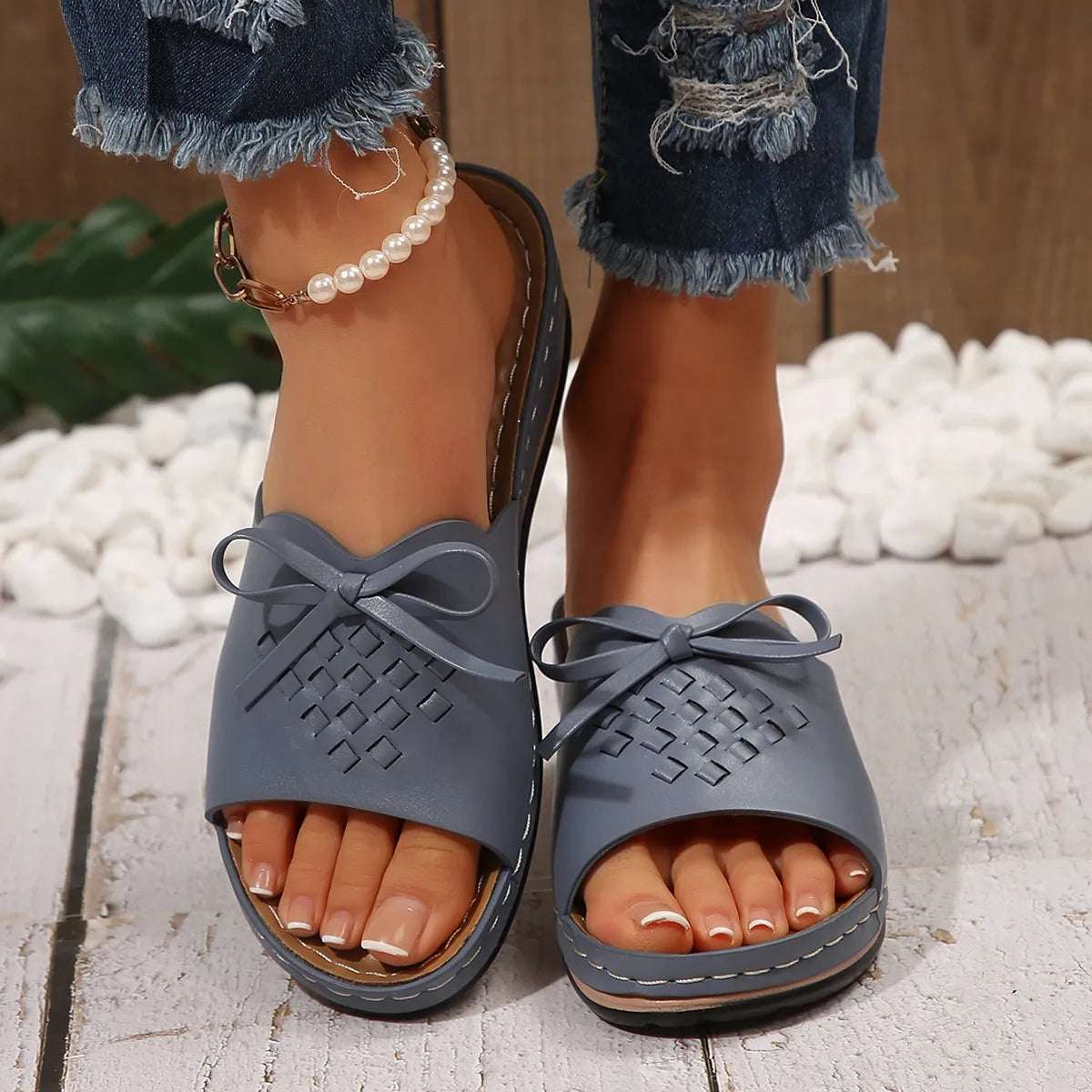 Open Toe Wedge Sandals - Women Sandals by Trendsi | Available at Handbags Specialist Headquarter