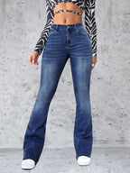 High Rise Jeans with Pockets - Women / Jeans & Denim by Trendsi | Available at Handbags Specialist Headquarter