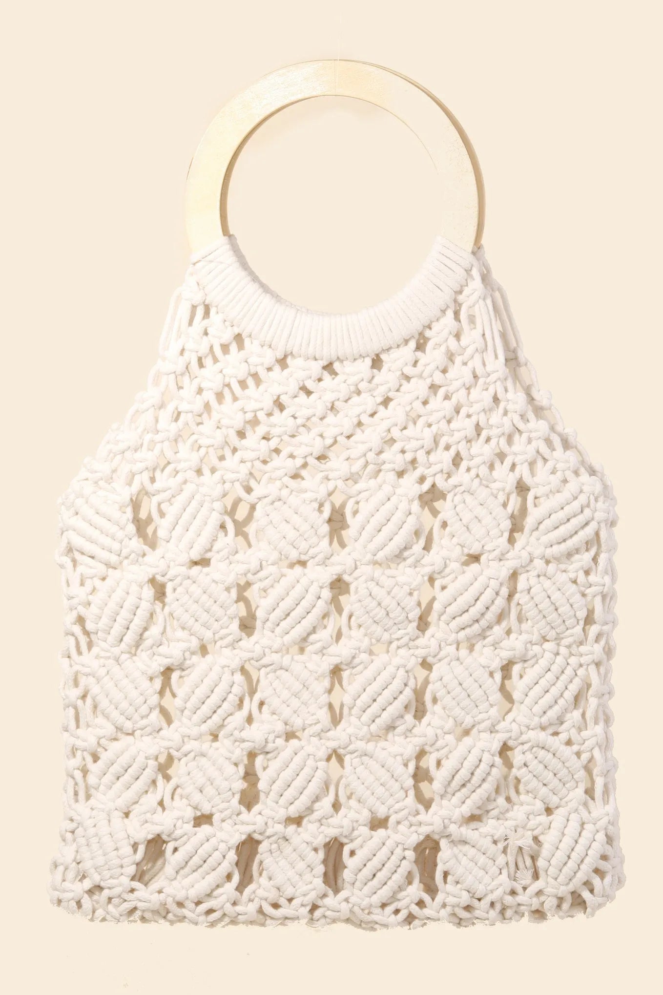 Fame Boho Braided Wooden Top Handle Bag - Tote Bag by Trendsi | Available at Handbags Specialist Headquarter