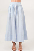 And The Why A-line Flowing Elastic Back Midi Skirt - Bottoms by Trendsi | Available at Handbags Specialist Headquarter
