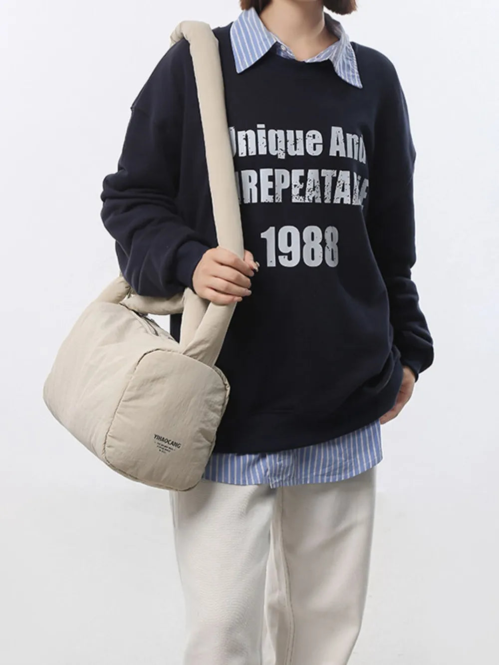 Puffy Nylon Medium Crossbody Bag - Handbags by Trendsi | Available at Handbags Specialist Headquarter