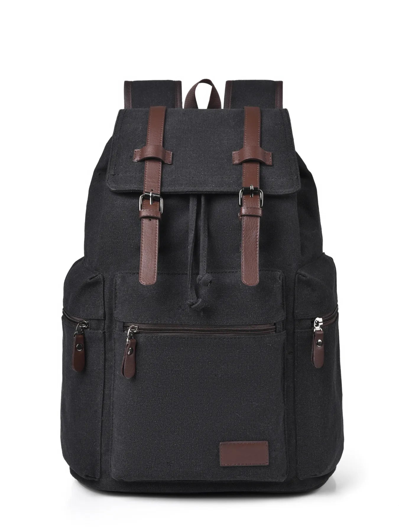 Canvas Backpack Bag with Buckle Straps - Leather Backpack Bag by Trendsi | Available at Handbags Specialist Headquarter