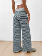 Striped Wide Leg Pants - Women Pants by Trendsi | Available at Handbags Specialist Headquarter