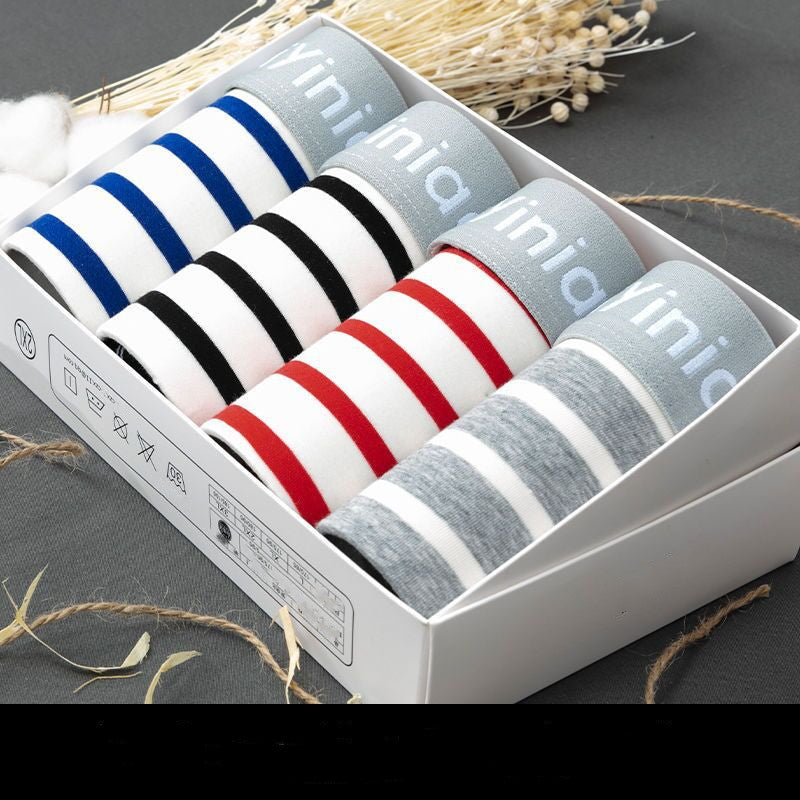 QuadStripe: Men's Ultimate Cotton Comfort Boxers