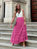 Layered Ruffle Maxi Skirt - Skirts by Trendsi | Available at Handbags Specialist Headquarter