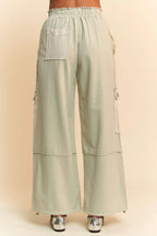 Davi & Dani Lace Patchwork Bottom Opening Adjustable Pants - Women Pants by Trendsi | Available at Handbags Specialist Headquarter