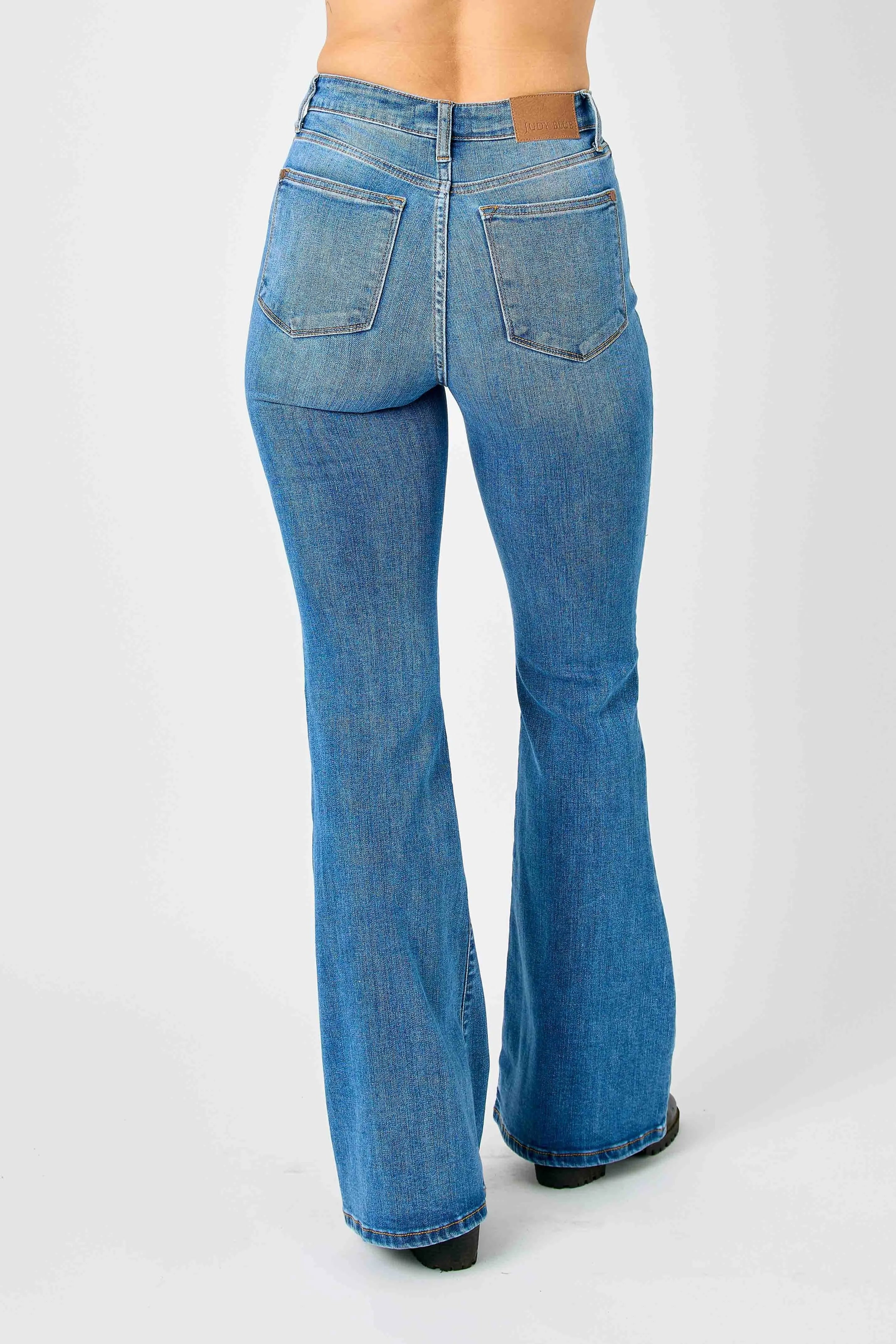 Judy Blue Full Size Hw Classic Flare Jeans Plus Size - Women / Jeans & Denim by Trendsi | Available at Handbags Specialist Headquarter