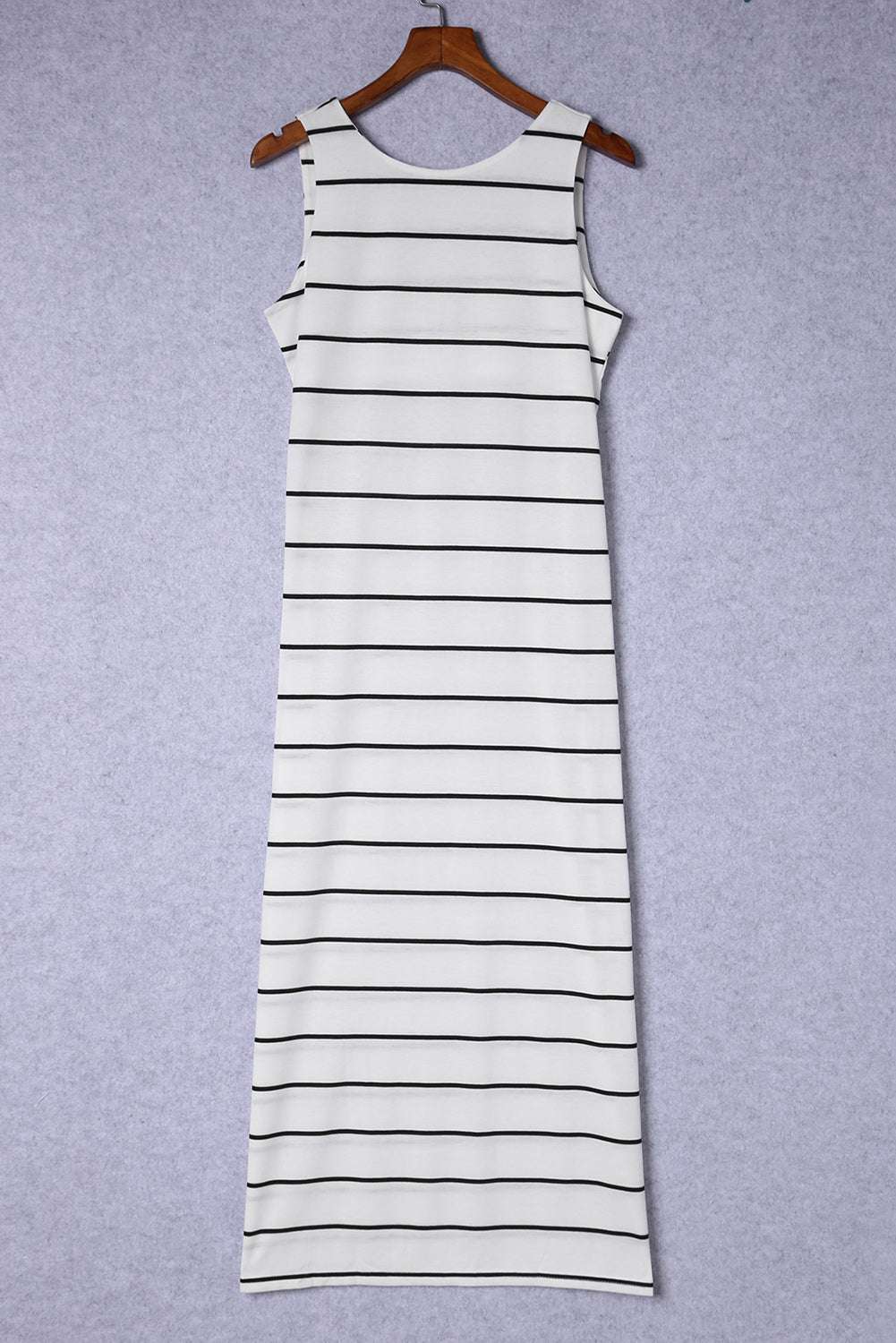 Striped Slit Sleeveless Maxi Dress - Maxi Dress by Trendsi | Available at Handbags Specialist Headquarter