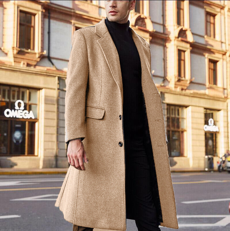 UrbanWool™ Men's Classic Long Trench Coat
