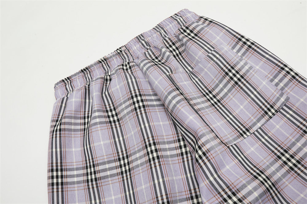 PlaidFlex Men's Casual Work Trousers