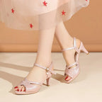 Open Toe Mid Heel Sandals - Women Sandals by Trendsi | Available at Handbags Specialist Headquarter