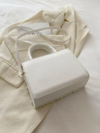 Raw Hem Denim PU Leather Handbag - Tote Bag by Trendsi | Available at Handbags Specialist Headquarter