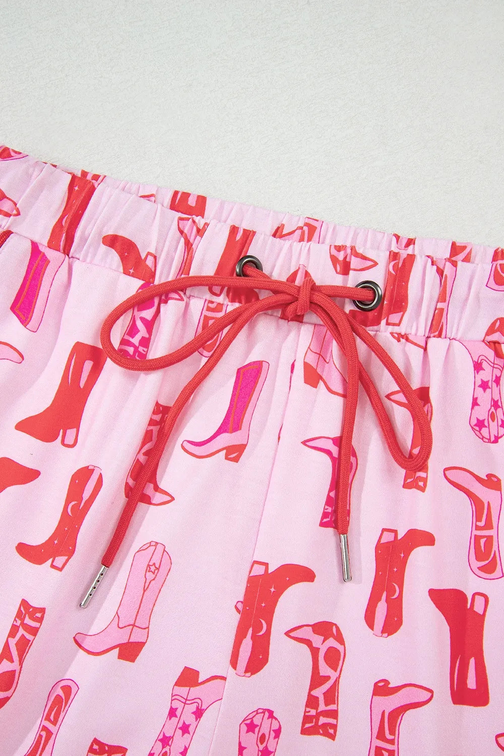 Cowgirl Boots Printed Shirt and Shorts Set - Sleepwear by Trendsi | Available at Handbags Specialist Headquarter