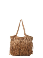 Bohemian Straw Fringe Hobo Handbag - handbags by Trendsi | Available at Handbags Specialist Headquarter