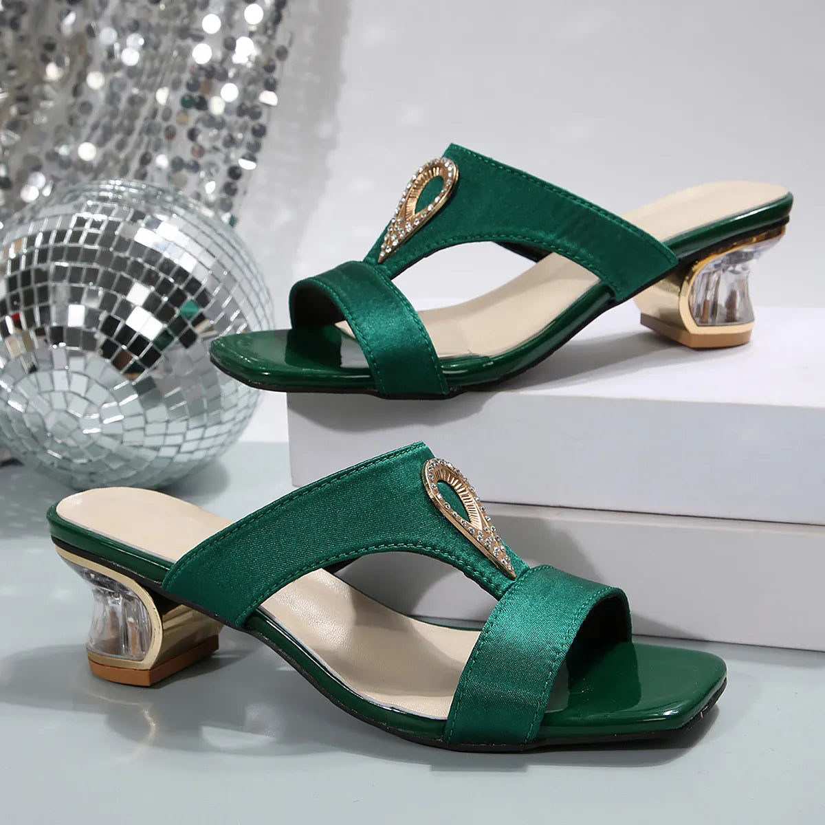 Open Toe Block Heels Sandals - Women Sandals by Trendsi | Available at Handbags Specialist Headquarter