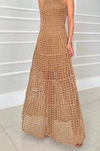 Hollowed-Out Sleeveless Maxi Dress - Maxi Dress by Trendsi | Available at Handbags Specialist Headquarter