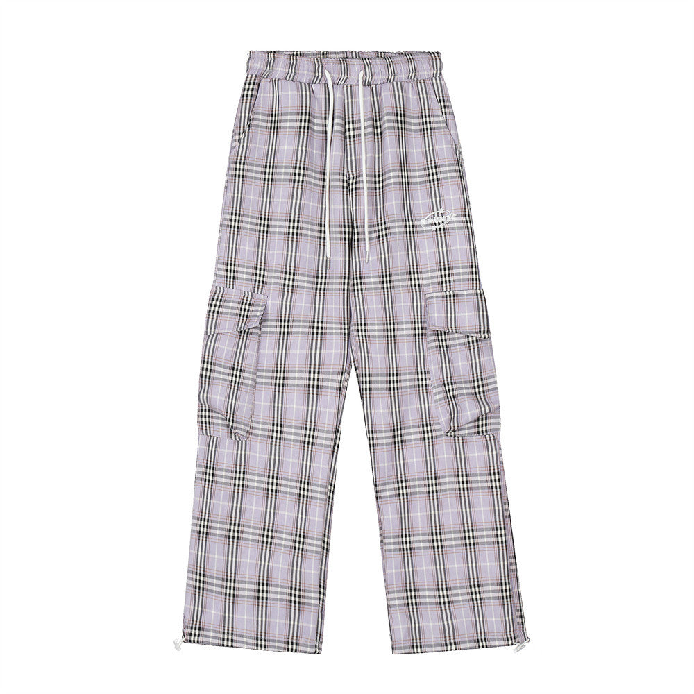 PlaidFlex Men's Casual Work Trousers