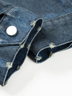 Men's Washed Denim Bomber Jacket - Men's jackets by Trendsi | Available at Handbags Specialist Headquarter