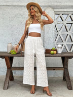 Lace Wide Leg Pants - Women Pants by Trendsi | Available at Handbags Specialist Headquarter