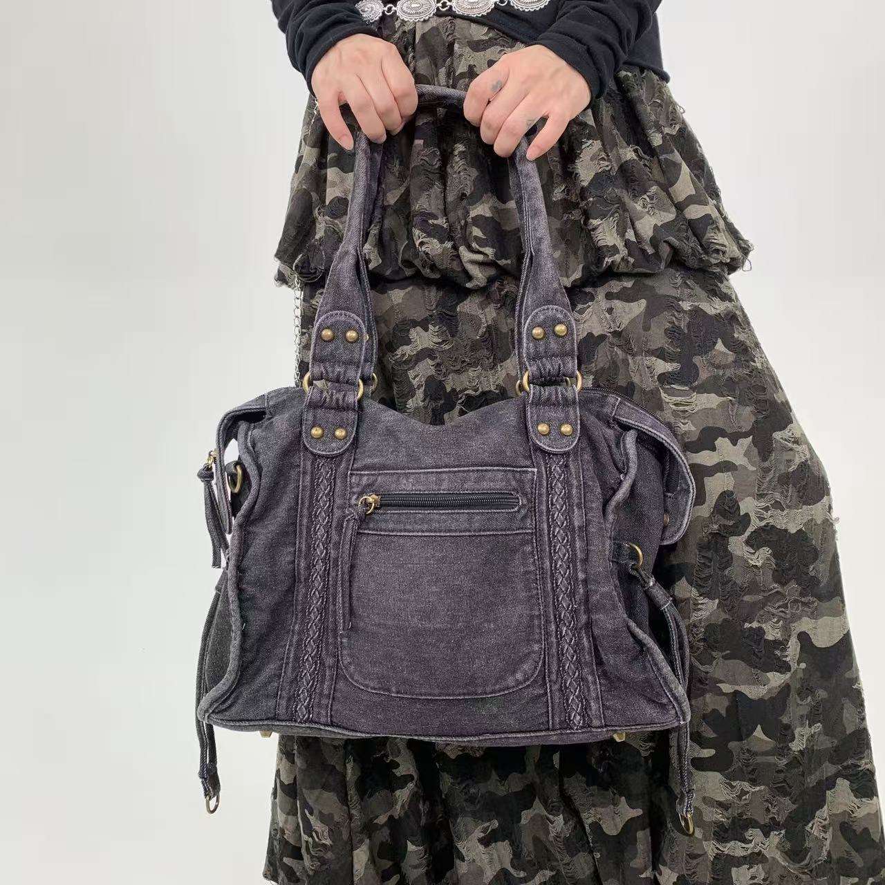 Women's Soft Leather Vintage Tote Bag Shoulder Messenger Bag - Shoulder Bag by Trendsi | Available at Handbags Specialist Headquarter